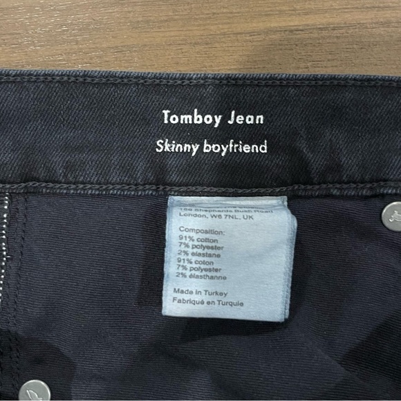 M.i.h The Tomboy Skinny Boyfriend Jean Blue Black Size 30 - Picture 6 of 7